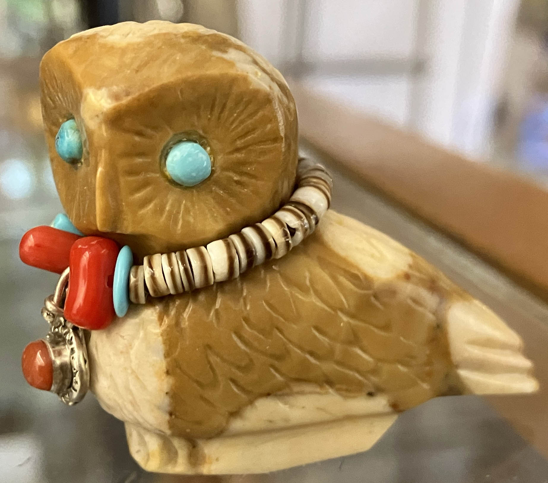 Eddie Hannaweeke | Zuni Owl Fetish  | Penfield Gallery of Indian Arts | Albuquerque, New Mexico